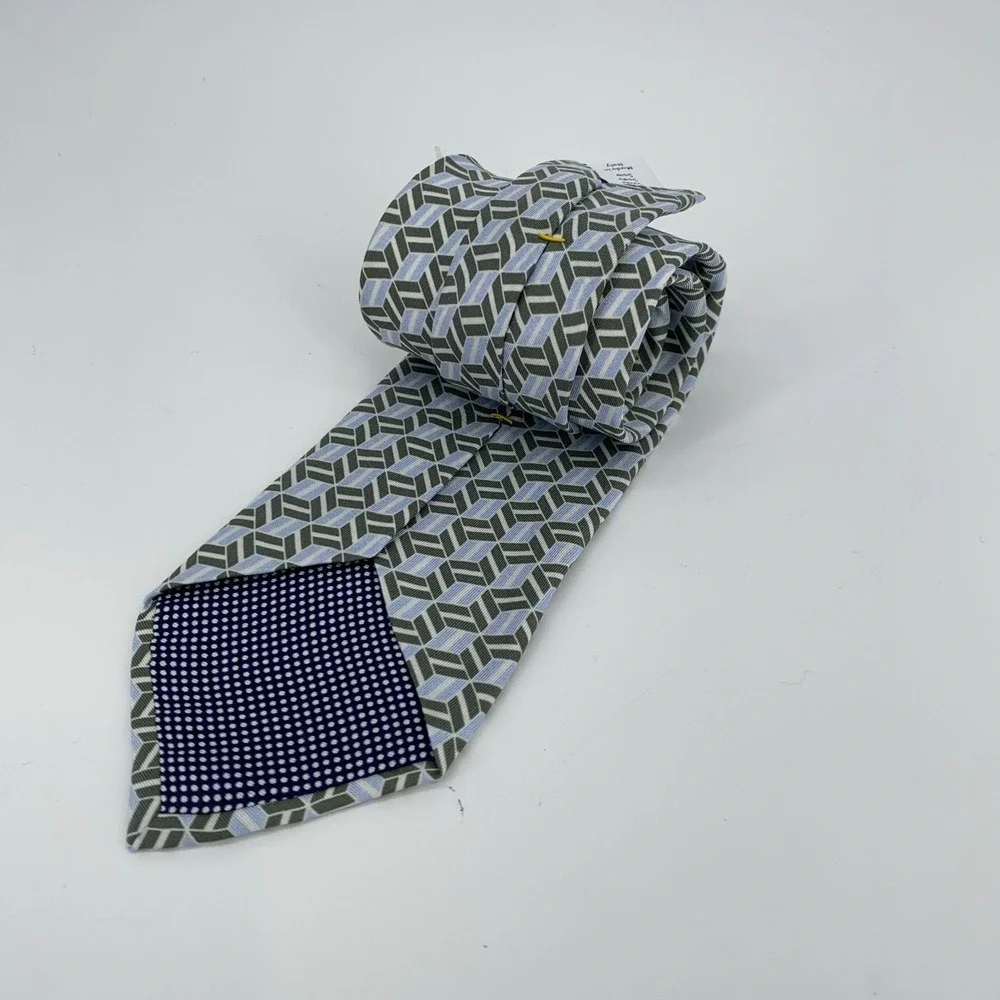 Eton Tie Mens One Size Multi Patterned Silk Classic‎ Luxury Necktie Italy Made